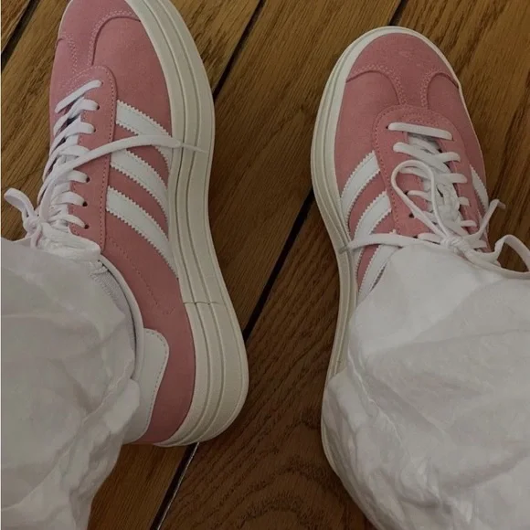 adidas | Shoes | Adidas Pinkgold Platform Gazelles | Poshmark
